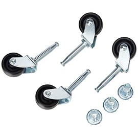 Merriway® BH01550 (4 Pcs) 30mm (1.1/4 inch) Single Wheel Swivel Castors Casters, Socket Grip Neck Stem Fix - Pack of 4 Pieces