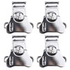 EWONICE 4Pcs Padlockable Steel Spring Loaded Butterfly Twist Latch and