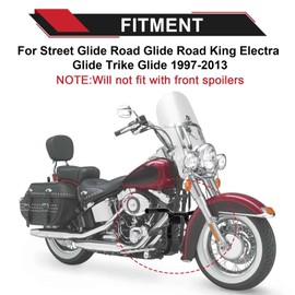 Crash Bar for Road Glide - Ohhmoto Engine Guard for Road Glide Front Fairing Bar Crash Bars Road King Electra Glide Street Glide Flat Out Bar Highway Bar for Touring Ultra Limited Fltrx 1997-2013