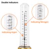 QWORK 1/4” Flare Inlet and Outlet Connection Nitrogen Flow Indicator