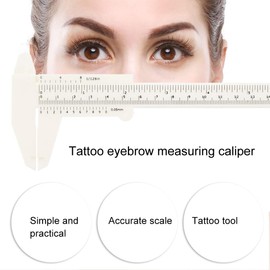 Lightweight 0-15.5cm Eyebrow Measure Ruler, Plastic Accurate Eyebrow Ruler, for Beauty Salon Professions for Makeup Beauty Salon Beginner