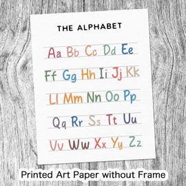 Rainbow Alphabet Print - Playroom Wall Decor, Educational Homeschool Classroom Decor, Boho Kids Pastel Print, 11x14 Unframed, Back to School Gift