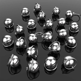 Outus Outus 24 Sets of Cat Bells for Cat and Dog Collar Loud Pendant Pet Cat and Dog Bell Pet Pendant Accessories (Silver)