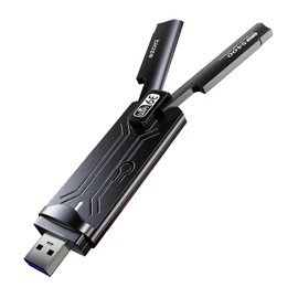 Biaze - Adaptador inalámbrico WiFi 6E de 5400 Mbps USB 3.0 - Adaptador WiFi de doble banda para PC y portátil, tarjeta de red WiFi 6E Plug and Play con antena externa (WiFi6E 5400Mbps)