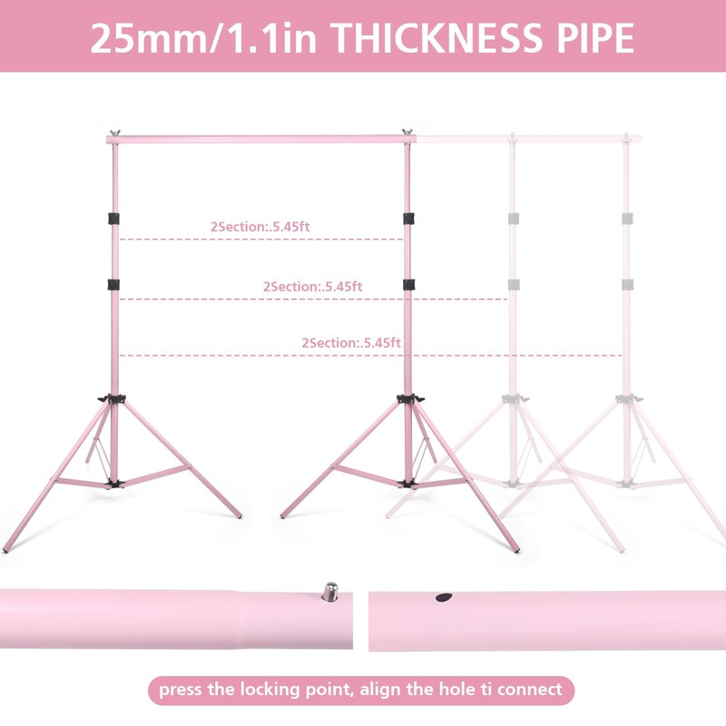 LDGHO Backdrop Stand 10x7ft(WxH) Photo Studio Adjustable Background Stand Support
