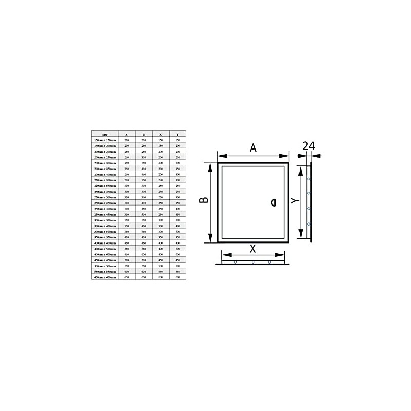 Metal Access Panel with Lock Wall Steel Hatch White Service