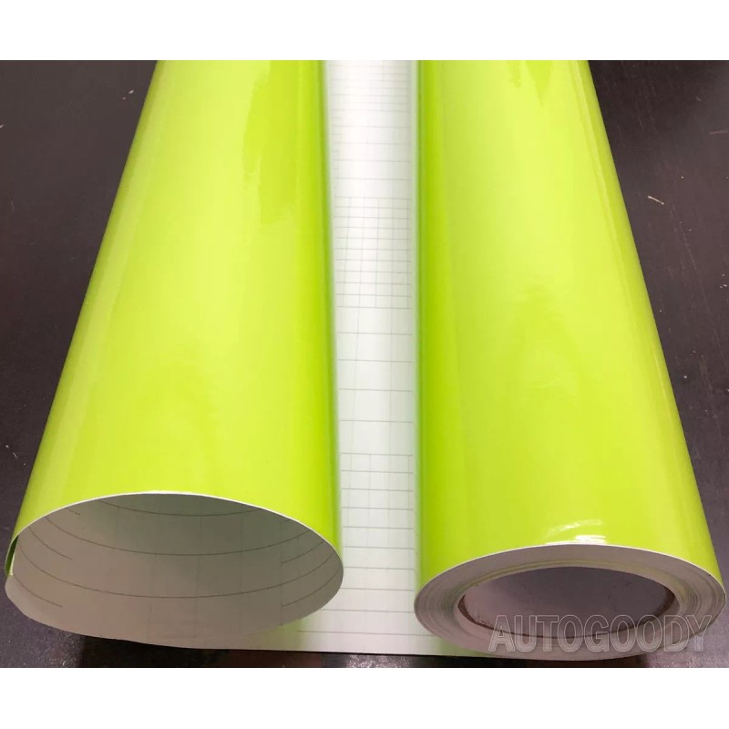 AUTOGOODY 240" x 60" Gloss Neon Green Vinyl Film Wrap