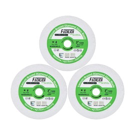 FACHLICH Diamond Glass Cutting Disc - 3pcs 3"/75mm Mini Saw Blades with 3/8" (10 mm) Arbor for Cutting Glass Tile Ceramic Marble