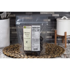 Bella Viva Orchards Natural Dried Red Flame Raisins, Sweet no Sugar Added, 1 lb of Dried Fruit