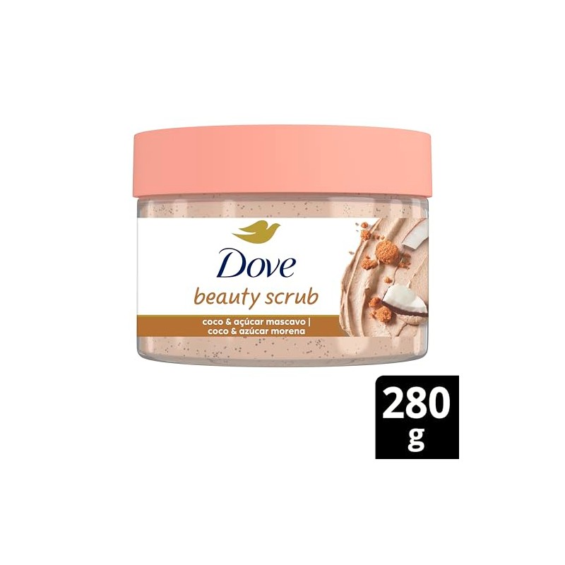 DOVE Beauty Scrub Jabón Exfoliante Corporal Coco y Azúcar Morena,