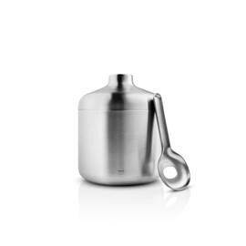 Eva Solo | Liquid Lounge Insulated Ice Bucket with Scoop | Keeps ice Cold and The Vacuum-Insulated ice Bucket ensures no Condensation on The Table | Brushed Steel, 822015