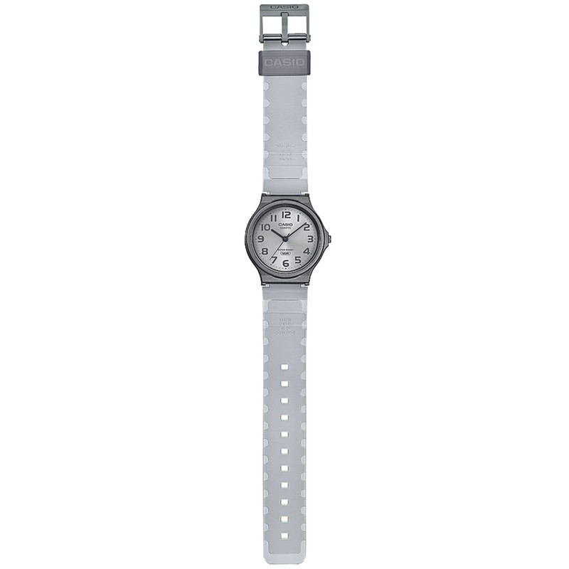 Casio Collection MQ-24 Resin Wristwatch, Clear, clear gray, 1 piece,