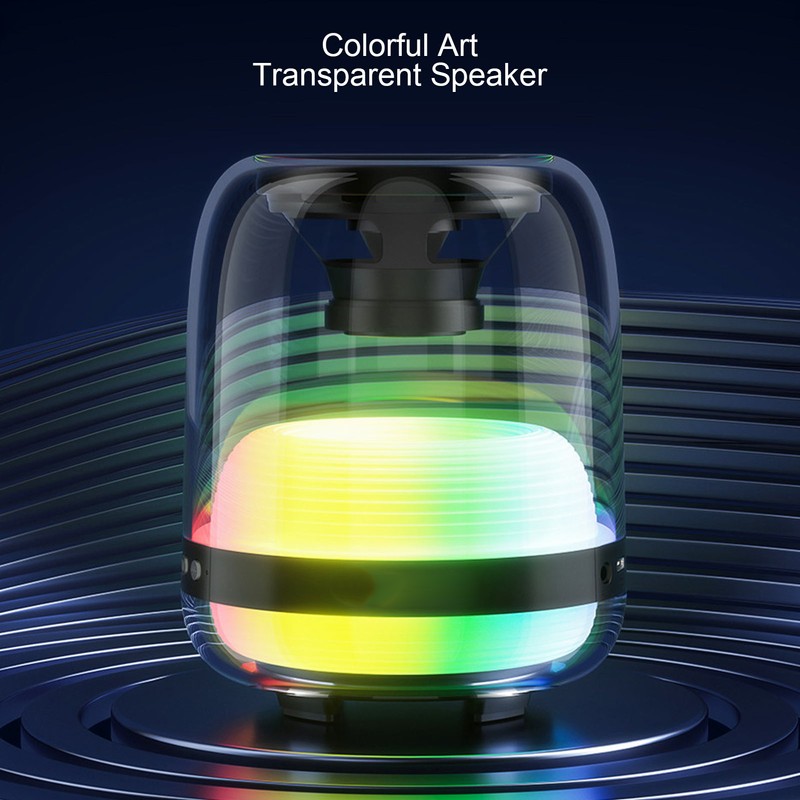 RGB Bluetooth 5.1 Speaker 1200mAh USB Rechargeable IPX4 Waterproof 9D