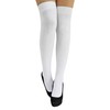 Luxury Divas White Cable Knit Thigh High Socks