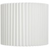 Springcrest White Linen Pleated Drum Lamp Shade 14.75x14.75x12 (Spider) -