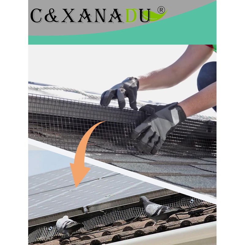 C&Xanadu 50 Pcs Solar Panel Roof Mesh Clips,Wire Mesh Clips,304