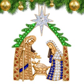 Nativity Ornaments for Christmas Tree - Christian Gifts for Women Nativity Scene Religious Christmas Ornaments Decorations Xmas Keepsake