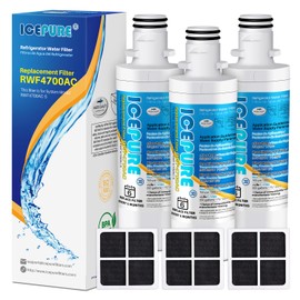 ICEPURE ADQ747935 Refrigerator Water Filter and Air Filter Replacement for LG ® LT1000P®,MDJ64844601, Kenmore Elite 9980, ADQ74793501 LT1000PC ® ADQ74793502, LMXS28626S, LFXS26973S, LT120F®, 3PACK