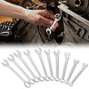 Mesee 10Pcs Mini Combination Wrench Set, Ratchet Spanner Set, Metric