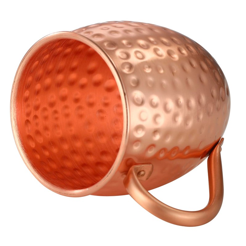 Moscow Mule Copper Mugs, Hammered Design, 100% Pure Solid Copper