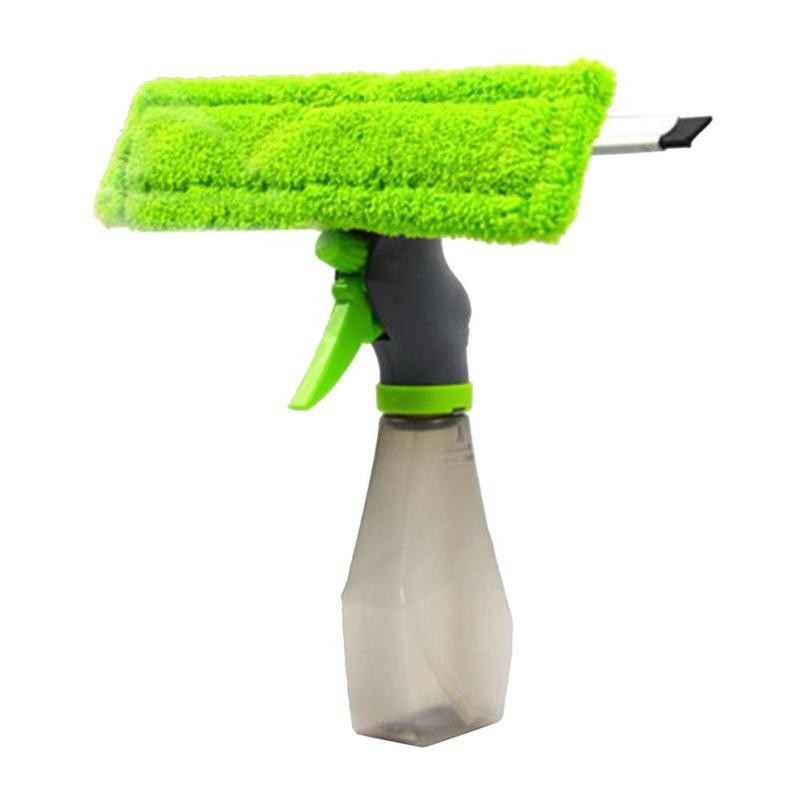 3 in 1 Window Squeegee with Microfiber Scrubber Water Spray