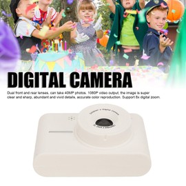 Digital Camera, 40MP 1080P FHD Vlogging Camera, Digital Point and Shoot Camera with Dual Lens, 8X Zoom, IPS Screen, Anti Shake, Photo Frame Filter, Autofocus, for Boys Girls Kids
