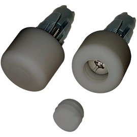 BUMPY Rubbery Bicycle Handlebar End Plugs, Innovative Design, Bumpers Made of Durable Colorful Silicone, Expands to Lock in Place, Adds Safety & Style, One Pair (Gray), One Size