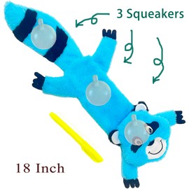 Jalousie 5 Pack Stuffingless Dog Squeaky Toys Dog Toy w/Durable Liner No Stuffing Dog Toy - Dog Toys Crinkle Paper Squeaker Toy for Medium Large Dogs (5 Pack - Large - Premium Furrrr)