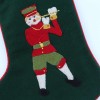 On the first day of Christmas embroidered wool felt stocking.