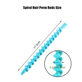 18 Pieces Spiral Hair Perm Rod Spiral Rod Colorful Plastic Long Barber Hairdressing Styling No Heat Hair Curlers Perm Rod Hair Rollers Salon Tools for Women Girls Most of Hairstyle (Random Color)