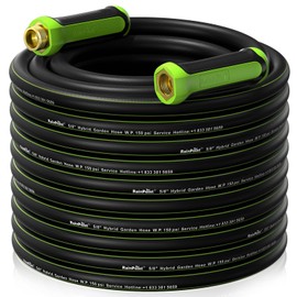 RAINPOINT Garden Hose 100ft x 5/8", Water Hose Heavy Duty, Flexible, Lightweight Durable Hybrid Hose with Swivel Handle for Yard, Car Wash, Pets, No Kink, Male to Female Fittings