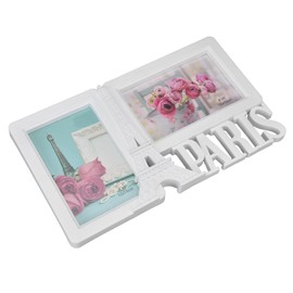 Haofy 2PCS Rectangle Photo Frame, Wedding Picture Frame Home Decorative Photo Frame 2 Hole Engagement Frame and Wedding Gifts for the Couple