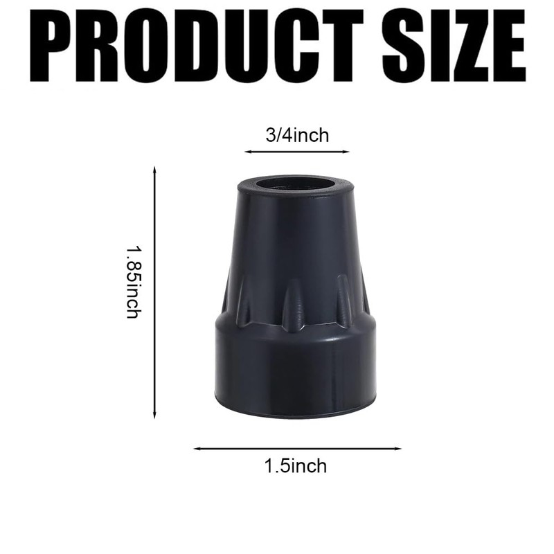 Cane Tips, 3/4”Crutch Tips Heavy Duty Walking Cane Tips Replacement
