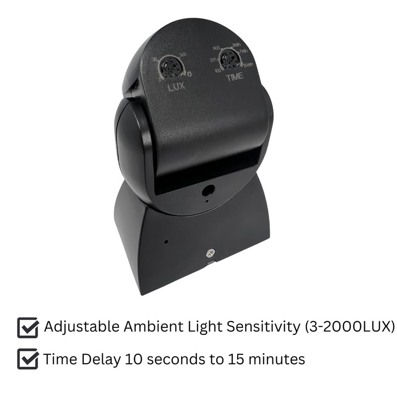 Evoges EvoSense Black PIR Motion Sensor, IP65 Outdoor use, 180°