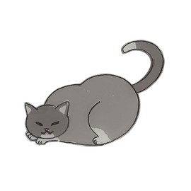 Cat Riding Coaster, Acrylic, Cat, Cute, Hanging Animal, Kitchen, Office (Gray)