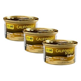 California Scents Kit de 3 Ambientadores Golden State Premium, Orgánico, Aluminio Reciclable, 3 Piezas, Larga Duración 60 Días