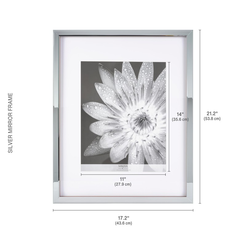 Mikasa Mirror Front with Walnut Sides Portrait Gallery Frame, Displays