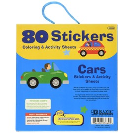 BAZIC Car Series Assorted Sticker, 80/Bag (3860)