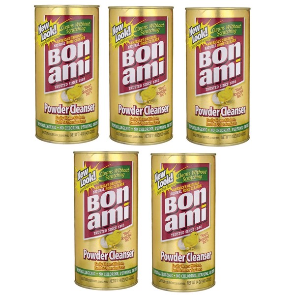 Bon Ami Polishing Cleanser Powder, 14 Ounces, Sold as 5 Pack