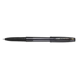 Pilot BSGC-10M-BB Oil Based Ballpoint Pen, Super Grip G, Cap Type, 0.04 inch (1.0 mm), Medium Point, Black Axis, 10 Pieces