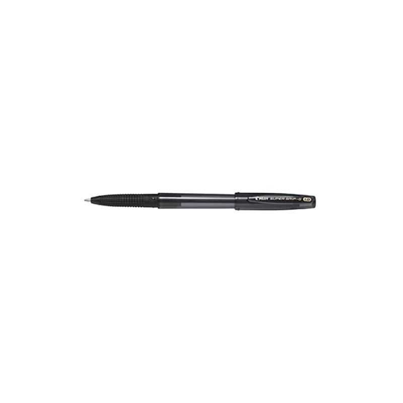 Pilot BSGC-10M-BB Oil Based Ballpoint Pen, Super Grip G, Cap