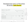 2-Part Receipt Book for Small Business, 6 x 2.75 Inches,