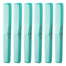 Allegro Combs 400 Barber Comb Hair Cutting Combs Pocket Combs Combs for Hair Stylist Comb Set Styling Comb 6 Pcs. (Mint)
