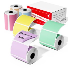 Phomemo M110 M120 M200 M220 M221 Labels, Rectangular Thermal Label Thermal Printer Labels for Price, Name, Address, Logo, Barcode, 40 mm x 30 mm, 230 Labels/Roll, 6 Rolls