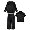 ALISISTER Girls Boys Silk Satin Pyjamas Set Button-Down PJs Soft
