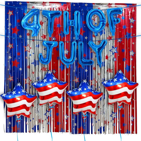 4th of July Fringe and Balloons - Pack of 12