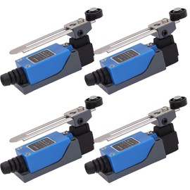 TWTADE / 4 piezas ME-8108 - Interruptor de límite momentáneo de brazo de palanca de rodillo ajustable NC-NO CNC fresadora