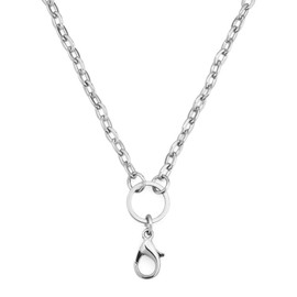 LovelyJewelry 28 Inch Silver Plated Rolo Chain Necklace for Floating Charm Lockets