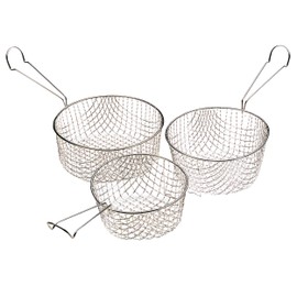 KitchenCraft Wire Deep Fryer Basket, 18.5 cm (to Fit 20 cm Chip Pan), Silver