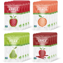 Nature’s Turn Freeze-Dried Fruit Crisps –Healthy, Gluten-Free,Crispy & Delicious,Plant-Based Snack,Ideal for Cereal, Smoothies, School Lunches, & On-the-Go, Orchard Variety Pack of 16(0.53 oz Each)